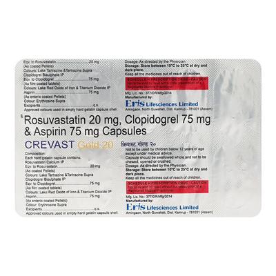 Crevast Gold 20mg Capsule 10'S - Blood Clot-Ant