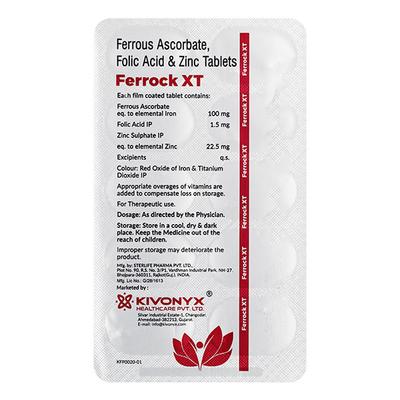 FERROCK XT Tablet 10's - Iron Supplement/Anaemia-Vma