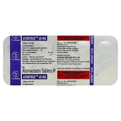 ATORTRUE 40 Tablet 10's - High Cholesterol-Dys