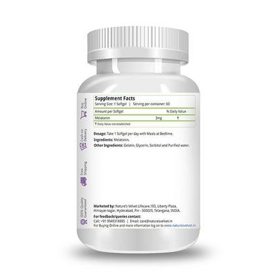 Natures Velvet Melatonin 3 mg Softgels 60's - Speciality Medicines