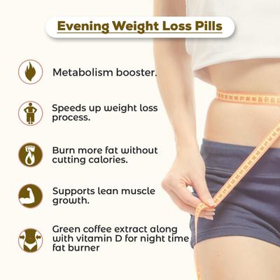 Sheneed Morning Weight Loss Pills Capsule 60's + Evening Weight Loss Pills Capsule 60's - Weight Loss