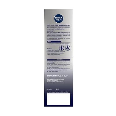 Nivea Men Intense Body Deodorizer 120 ml - Men Deodorants/Roll-Ons