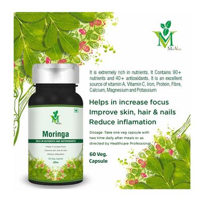 Mint Veda Moringa Veg Capsule 60's - Herbal Dietary Supplement