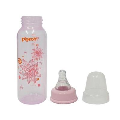 Pigeon Peristaltic Clear Nursing Bottle Rpp - Pink (Floral) 240 ml - Feeding & Nursing