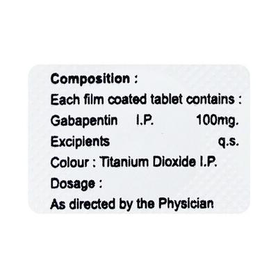 GAPITAS 100MG TABLET 10'S - Epilepsy/Convulsion-Ant