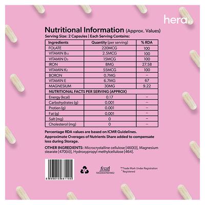Hera Women Wellness Capsule Bundle (Women Multivitamin + Calcium Core + Omega One) - Multi-Vitamins