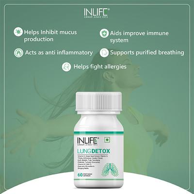 INLIFE Lung Detox Veg Capsule 60's - Vital Health