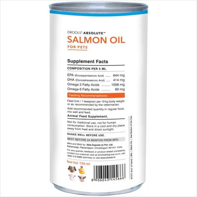 Drools Absolute Salmon Oil Syrup - Dog Supplement 150 ml - Petfood