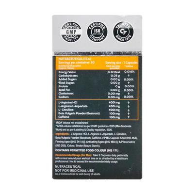 CF L Arginine Nitric Oxide Complex 1400mg Capsule 60's - Amino Acids