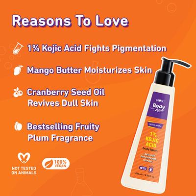 Plum Bodylovin Active-Witty 1% Kojic Acid + Mango Butter Body Lotion 200 ml - Shower Gels & Body Wash