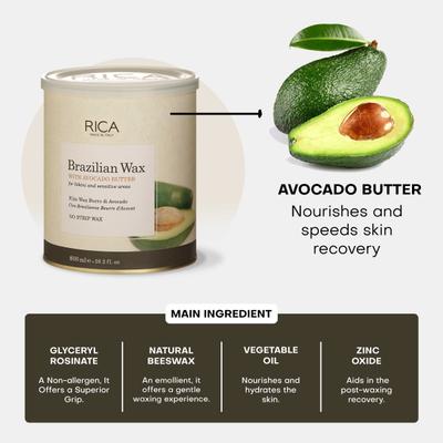 Rica Brazilian Wax - Avocado Butter 800 g - Shaving & Hair Removal