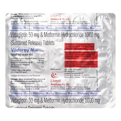 VILDARAY M SR FORTE Tablet 15's - Diabetes-Ant