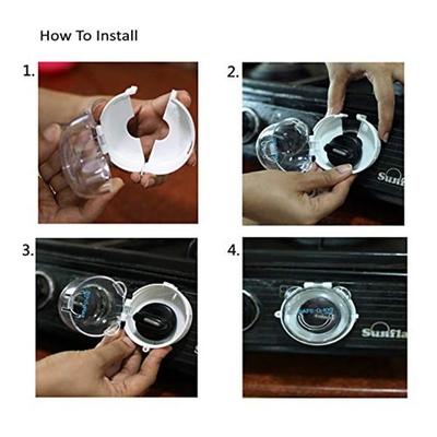 Baby Safety Inc Safe-O-Kid Transparent Stove Knob Guards - Multicolor (Pack of 2) - Baby Safety