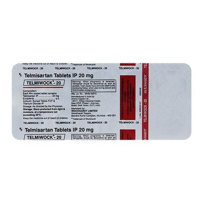 TELMIWOCK 20 Tablet 10's - Hypertension-Ang