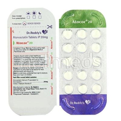 Atocor 20mg Tablet 14'S - High Cholesterol-Dys