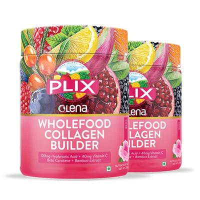 Plix Olena Wholefood Collagen Builder Powder - Rose (Pack of 2 x 200 gm) 1's - Hair & Skin