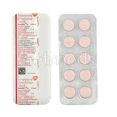 Biduret L 2.5/25mg Tablet 10'S - Hypertension-Diu