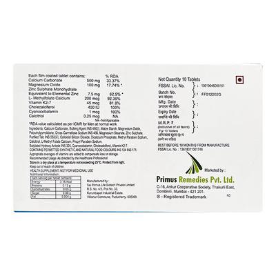 FRNDCAL K2 STRONG Tablet 10's - Supplements-Vam