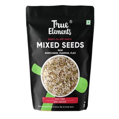 True Elements Raw Mixed Seeds - Sunflower, Pumpkin & Flax 150 gm - Nutritional Bars