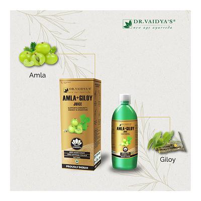 Dr.Vaidya's Amla + Giloy Juice 1 litre - Speciality Medicines
