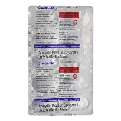 CLAVOMIL 625 Tablet 10's - Bacterial Infections-Pen
