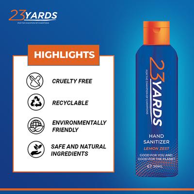 23 Yards Hand Sanitiser Pack of 3 200 ml - Hand Sanitizer