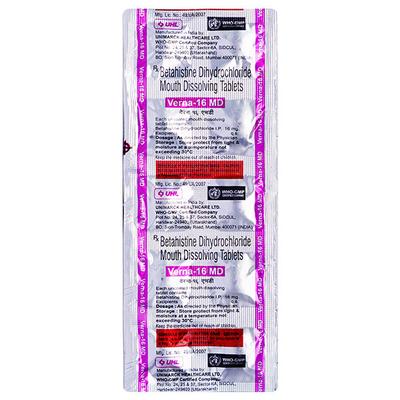 VERNA MD 16mg Tablet 10's - Vertigo-Ant