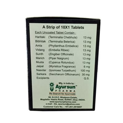 Ayursun Purgosun Tablet (Pack of 10 x 1's) - Digestive Care
