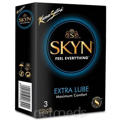 Kamasutra Skyn Extra Lube Condoms 3's - Plain/Flavoured Condoms