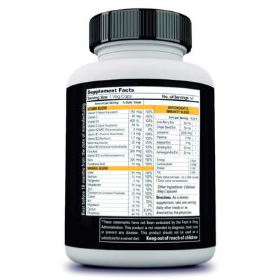 Zenith Nutrition Daily Active Multiple One A Day Veg Capsules 60's - Multi-Vitamins