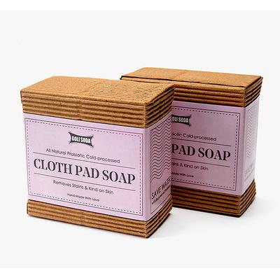 Goli Soda All Natural Probiotic Cloth Pad Soap Bar (Pack of 2 x 90 gm) - Soaps