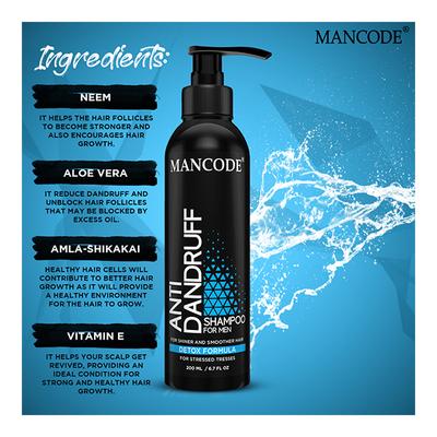 Mancode Anti Dandruff Shampoo - Men 200 ml - Shampoos