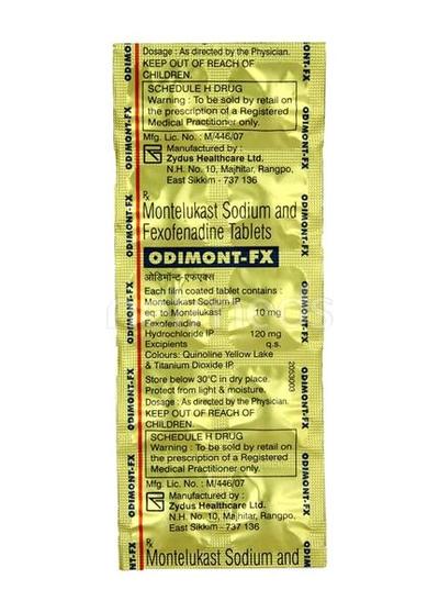 Odimont FX Tablet 10'S - Allergies-Ant