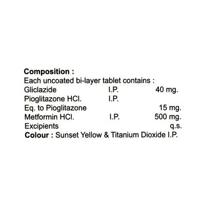 DAYCLAZIDE MP 40mg Tablet 10's - Diabetes-Ant