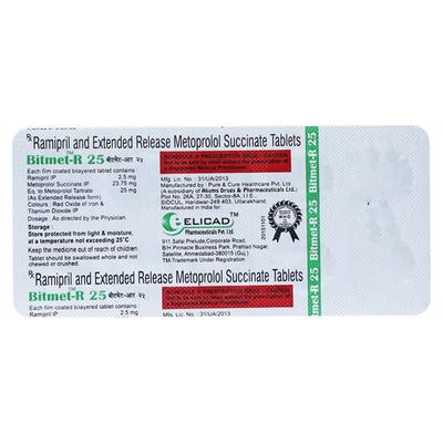 BITMET R 25 Tablet 10's - Hypertension-Bet