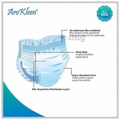 AroKleen Premium Pull Ups Disposable Adult Diaper (L) (75 cm - 140 cm) (Pack of 3 x 10's) 1's - Adult Diapers & Pads