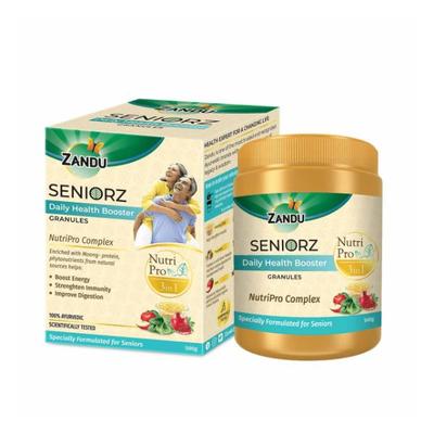 Zandu Seniorz Daily Health Booster 3 in 1 Nutri Pro Granule 500 gm - Daily Health Drinks