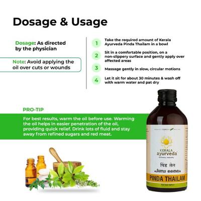 Kerala Ayurveda Pinda Thailam 200 ml - Personal Care (Ayush)
