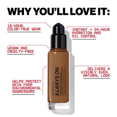 Smashbox Always On Skin-Balancing Foundation With Hyaluronic Acid & Adaptogens - T20N 30 ml - Foundation