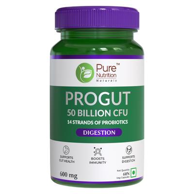Pure Nutrition Progut 50 Billion CFU 600 mg Veg Capsule 60's - Digestive Health