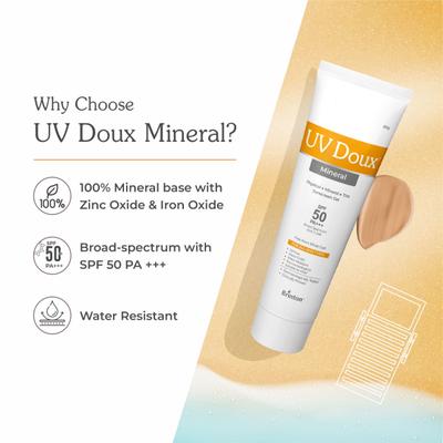 UV Doux Mineral Sunscreen SPF 50 PA ++++ Gel 50 gm - Face Sunscreen