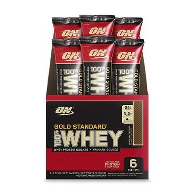 Optimum Nutrition 100% Whey Gold Standard Individual Stick Packs Extreme Milk Chocolate Pack Of 6's - Whey Proteins