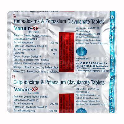 VANAIR XP Tablet 6's - Bacterial Infections-Cep