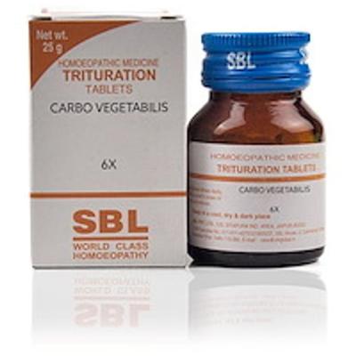 SBL Carbo Vegetabilis 6X Tablet 25 gm - Triturations (Homeo Tablets)