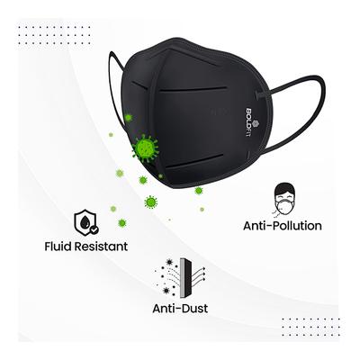Boldfit N95 Face Mask - Black 3's - Face Mask