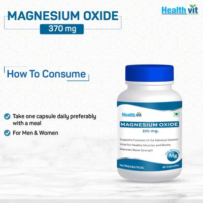HealthVit Magnesium Oxide 400 mg Capsule 60's - Calcium And Minerals