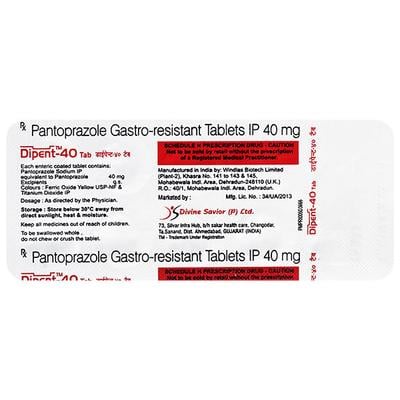 DIPENT 40 Tablet 10's - Ulcer/Reflux/Flatulence-Aaa