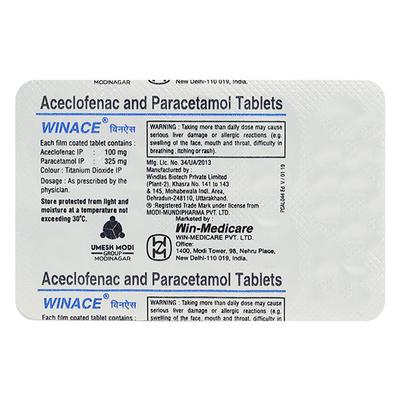 Winace Tablet 10'S - Pain relief-Nsa