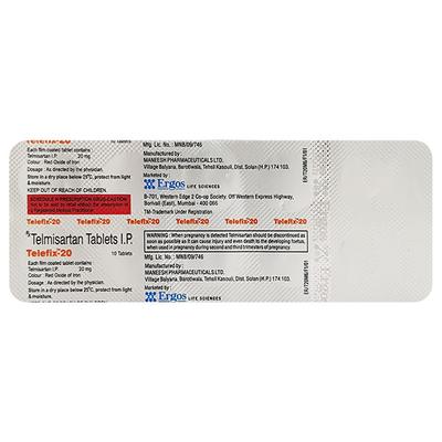 TELEFIX 20 Tablet 10's - Hypertension-Ang