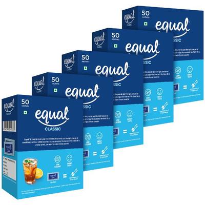 Equal Classic Sweetener Sachet (Pack of 5 x 50's) 1's - Sugar Substitute